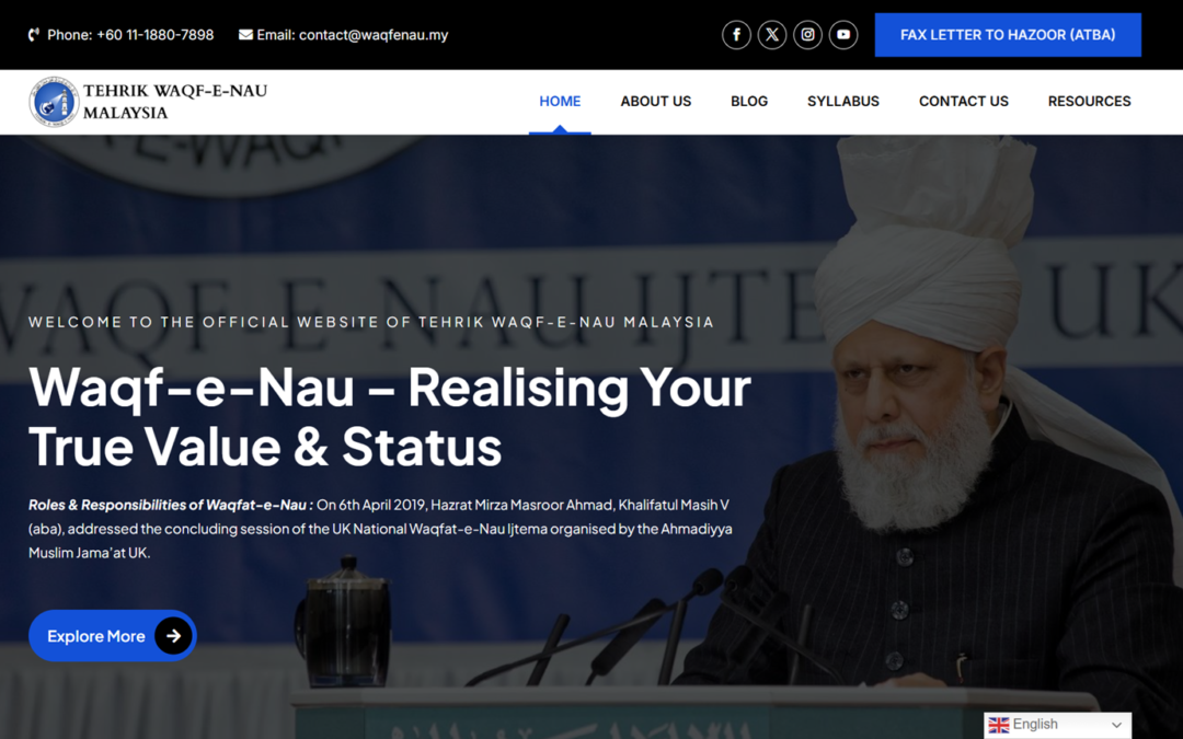 OFFICIAL WEBSITE OF TEHRIK WAQF-E-NAU MALAYSIA